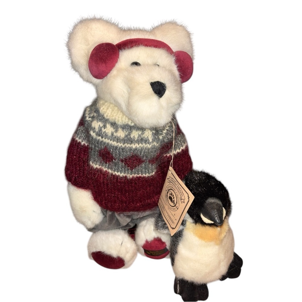 Boyds Bears "Breven B. Bearski with Willie Waddlewalk" plush set
